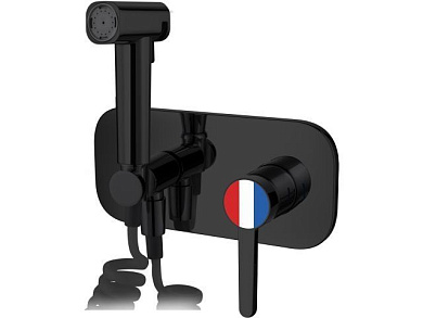 Смеситель для биде Lt D35, серия Lotus черный, встраиваемый, излива нет A-five A5-0643