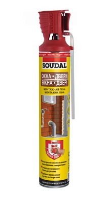 Пена монтажная ОКНА ДВЕРИ с аппликатором Genius Gun 750 мл SOUDAL 131132