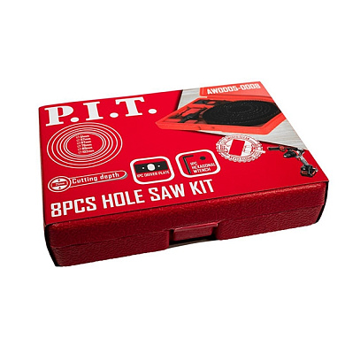 Набор кольцевых пил по дереву 8 шт, 51-102 мм PIT AWOD05-0008