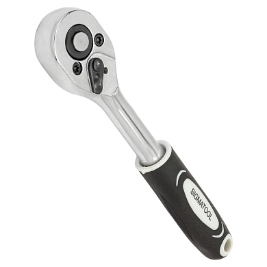 Трещотка реверсивная с резиновой ручкой 1/4'' 24 зуба SIGMATOOL Sigmatool-80224