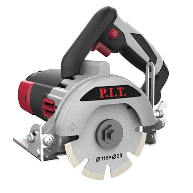 Пила циркулярная по камню, 1400Вт, диск 115мм, 13000об/мин, гл. реза 0-33мм PIT PKS115-C