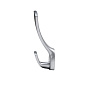 Крючок меб. двухрожковый мет. QUEEN матовый хром AKS 90283