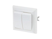 Выключатель 2 клав., скрытый, до 6А, белый, Эконом, C5 6-105, Юпитер JP7411-02