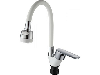 Смеситель для кухни D35-A, серия 290 белый, гибкий двухрежимный излив ECONOCE EC0291WT