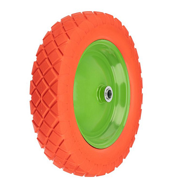 Колесо полиуретановое 4.80/4-8, длина оси 90 мм, подшипник 20 мм Сибртех 689775