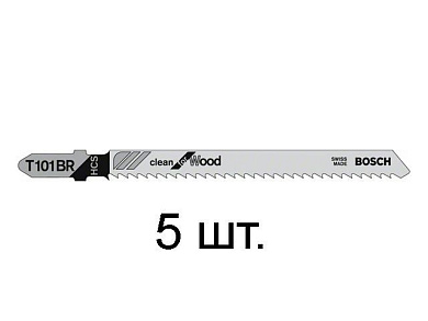 Пилка для лобзика T 101 BR Clean for Wood 5 шт. BOSCH (2608630014)