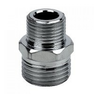 Штуцер пневматический с наружными резьбами 1/4" х 3/8" H-D HD-B1212