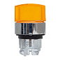 Исполнительный механизм переключателя ХB4 желтый на 3 положения возвратный без фиксации, с подсветкой с короткой ручкой EKF PROxima XB4BD3L-Y