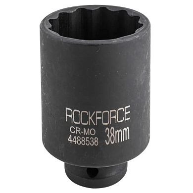 Головка ударная глубокая 38 мм 12-гр 1/2'' RockForce RF-4488538