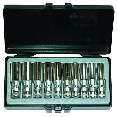 Набор головок Force 3103 глубоких с карданом (10-19 мм) 10 пр. 3/8''