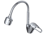 Смеситель для кухни, Lt D40, серия BAS, высота излива - 235 мм, длина излива - 225 мм излив гибкий, двухрежимный. AV Engineering AVBAS4-A294-458