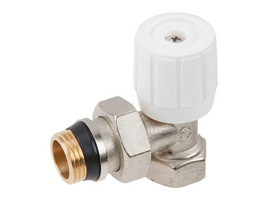 Кран вентильный для радиатора 1/2'' угловой с ручкой AV Engineering AVE394012