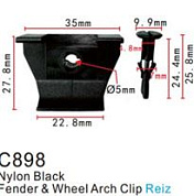 Клипса для крепления внутренней обшивки а/м Тойота пластиковая, 100 шт Forsage C0898(Toyota)