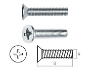 Винт с потайной головкой, цинк, кл. пр. 5.8, DIN 965 Starfix