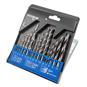 Набор сверл комбинированный 16 пр., по металлу: 2, 3, 4, 5, 6, 8 мм, по бетону: 4, 5, 6, 8, 10 мм, по дереву: 4, 5, 6, 8, 10 мм Forsage F-DBS16M