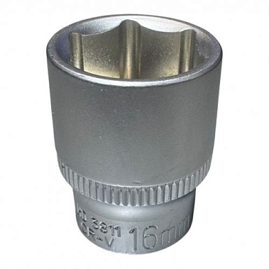 Головка торцевая 3/8" 6-гр 16 мм L28 мм CrV H-D HD-3811