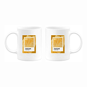 Кружка керамическая "Color of Belarus. Pantone Hrust style", 330 мл, белый