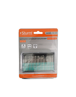 Набор шарошек, 20 шт, хвостовик 3 мм, Sturm! 9030-02-S1