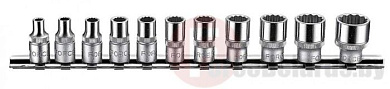 Набор 12-гр. головок (SAE) (5/32''- 9/16'') 11 пр. 1/4'' Force серия 21110