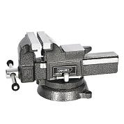 Тиски стальные Deli YS EDL2906Z, поворотные, с наковальней, 6"-150 мм