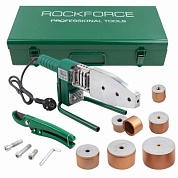 Аппарат для сварки полимерных труб 1000W, 6 насадок: 20, 25, 32, 40, 50, 63 мм RockForce RF-PW-1002