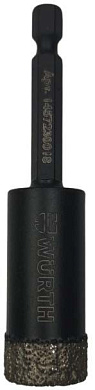 Алмазная коронка по плитке 6х10 мм, HEX, WÜRTH 1457230006