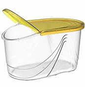 Емкость для сыпучих продуктов Wave 1 л (лимон) BEROSSI ИК 34455000