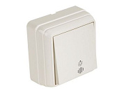 Выключатель кнопочный, с подсветкой, открытый, кремовая, BRON, кнопка дверного звонка 10 A, 250 V, IP 20, Mutlusan 21603170202