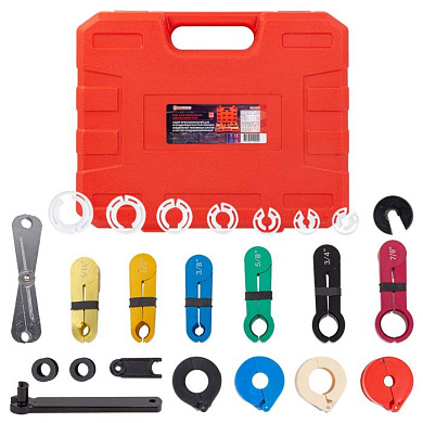 Набор приспособлений для разъединения быстросъемных соединений топливных систем и систем кондиционирования 22 пр. ForceKraft FK-923G3