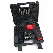 Отвертка электрическая аккумуляторная (кейс), 3,6 В., Li-ion, 210 об/мин., 5 Нм., НЕХ 1/4", 40 предм. Felisatti ОА-3,6Ф(кейс) Felisatti