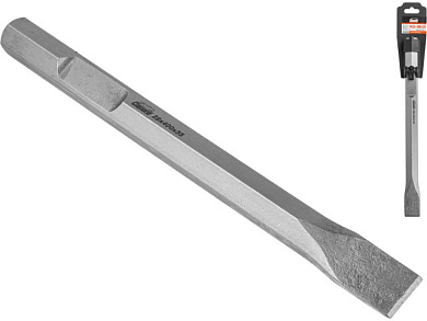 Плоское зубило шестигр. 28 мм 400x35 мм, НЕХ, шестигранник GEPARD GP0714-400