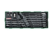 Набор ключей комбинированных с перекл. трещоткой 15 пр. в ложементе Toptul GTA1541