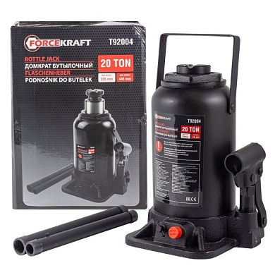Домкрат бутылочный 20 т 235-440 мм ForceKraft FK-T92004 DS