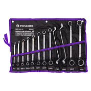 Набор накидных ключей, отогнутых на 75° 6х7-30х32 мм 12 пр POMAGIER POM-5128P