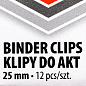 Зажим для бумаги "Office Products", 25 мм, 12 шт, черный