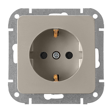 Розетка 1-ая (скрытая с/з) песочная Astrum Bylectrica РС16-1502 песочн