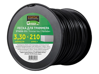 Леска для триммера Ø3,3мм х 210 м, квадратного сечения, Startul Garden ST6058-331