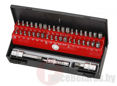 Набор бит HEX, TorxTR (с отверстием), Spline 44 пр. 10 мм Force 4441CT