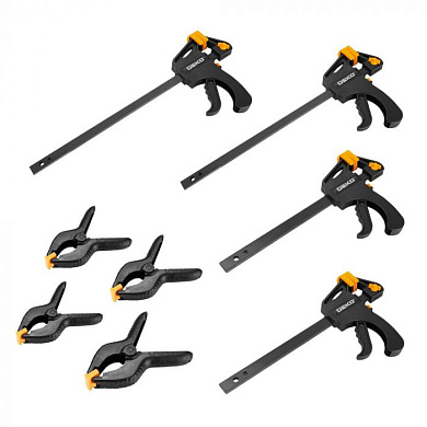 Набор быстрозажимных струбцин 70, 150, 300 мм 8 пр. CLS70-300 DEKO 065-0668