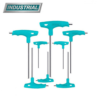 Набор ключей шестигранных 2-10 мм Т-образных с шариковой головкой 8 пр TOTAL THHW80816