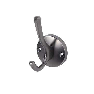 Крючок меб. двухрожковый мет. HORN шлифованный никель AKS 56838