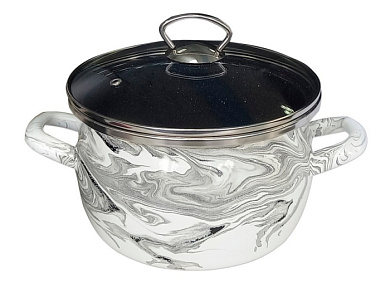 Кастрюля 5 л "Шейк Бл-Черн" Сантэкс 1-2450111(Сер.гр.)"ШейБлЧ