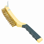 Щетка по металлу ручная с прорезиненной рукояткой RockForce RF-340123316