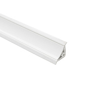 Плинтус ПВХ узкий к столешнику 494 белый глянец (201) (1шт=3м.п.) THERMOPLAST 26120