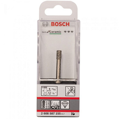 Алмазная коронка D6 мм Best for Ceramic BOSCH (2608587155)