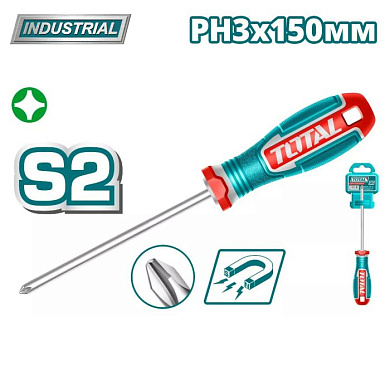 Отвертка крестовая PH3x150 мм TOTAL TSDPH3150