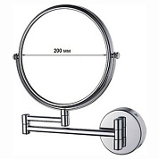 Зеркало ванной увеличительное, нержавеющая сталь, хром, 8 дюймов (3-х кратное увеличение) Ledeme L6108