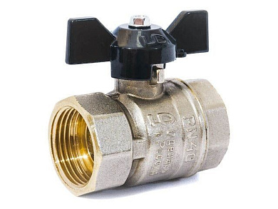 Кран шаровый 1/2" вн.-вн. бабочка PN 40 LD LD.47.300.15