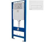 Инсталляционный сет 3 в 1 с кнопкой 312, кнопка - белая прямоугольная AV Engineering AVW31-312