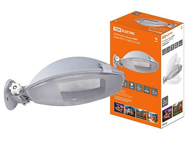 Светильник уличный ЛНУ серый, IP65, 1х100 Вт, Е27 TDM SQ0328-0014